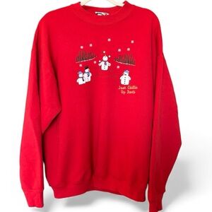 Winter “Just Chilling” Holiday Crewneck Red Womens XL